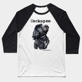 Black and White Cockapoo / Spoodle and Doodle Dog Baseball T-Shirt